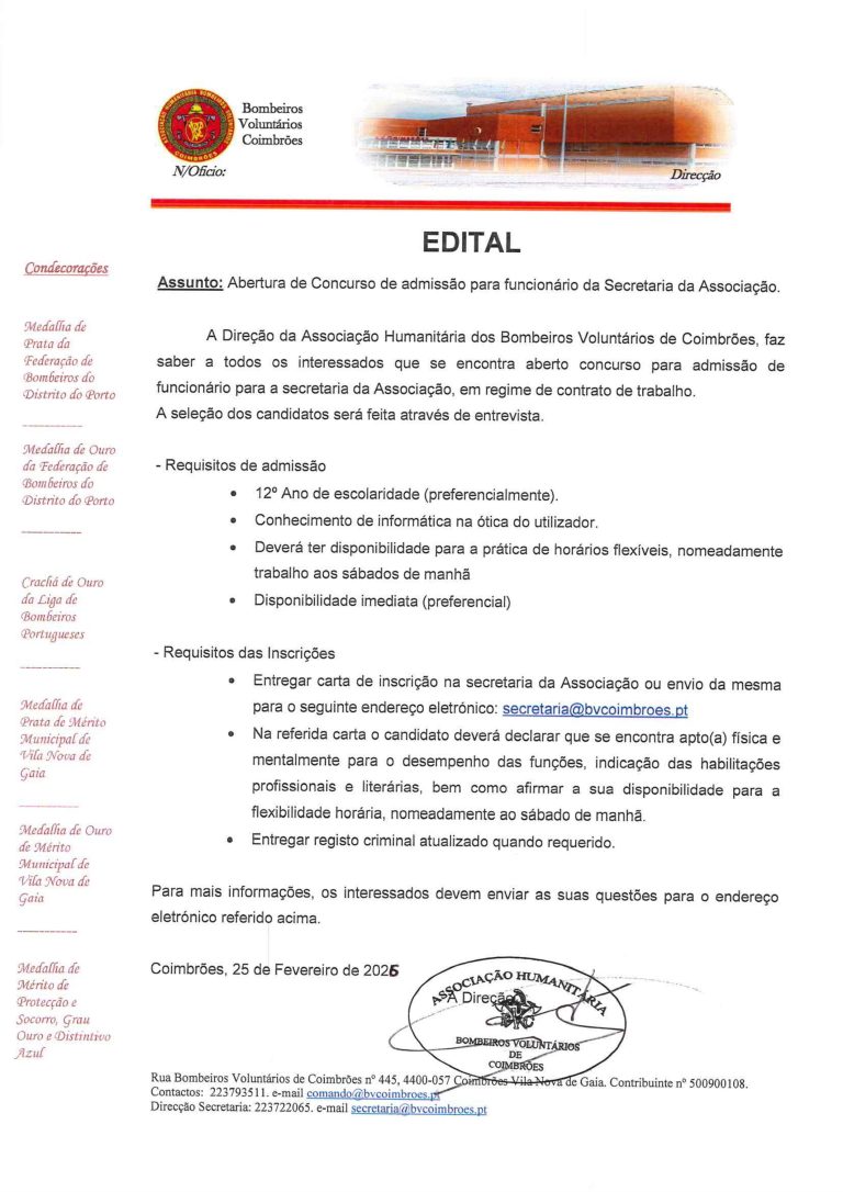 Admissão funcionário Secretaria